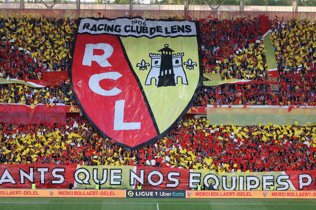 Tifo RC Lens blason during the match between RC Lens and AS Monaco FOOTBALL  : RC Lens