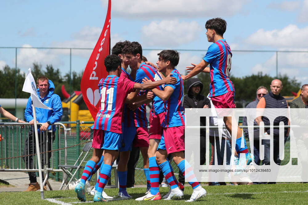 U15 KAA GENT VS FC Barcelona, Barca Barcelona players celebrate the ...