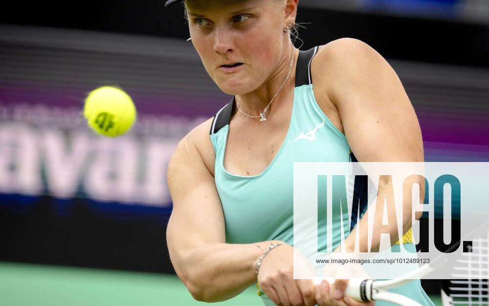 ROSMALEN Tennis player Suzan Lamens in action at the international ...