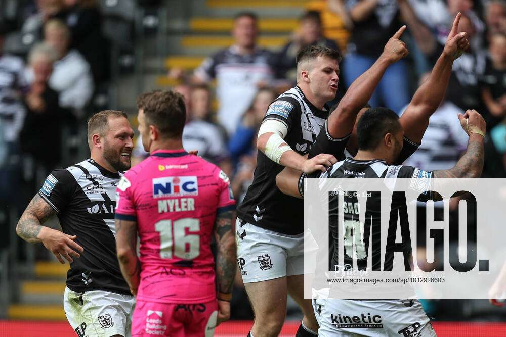 Betfred Super League Round 17 Hull Fc V Leeds Rhinos Chris Satae 10 Of Hull Fc Celebrates His Try