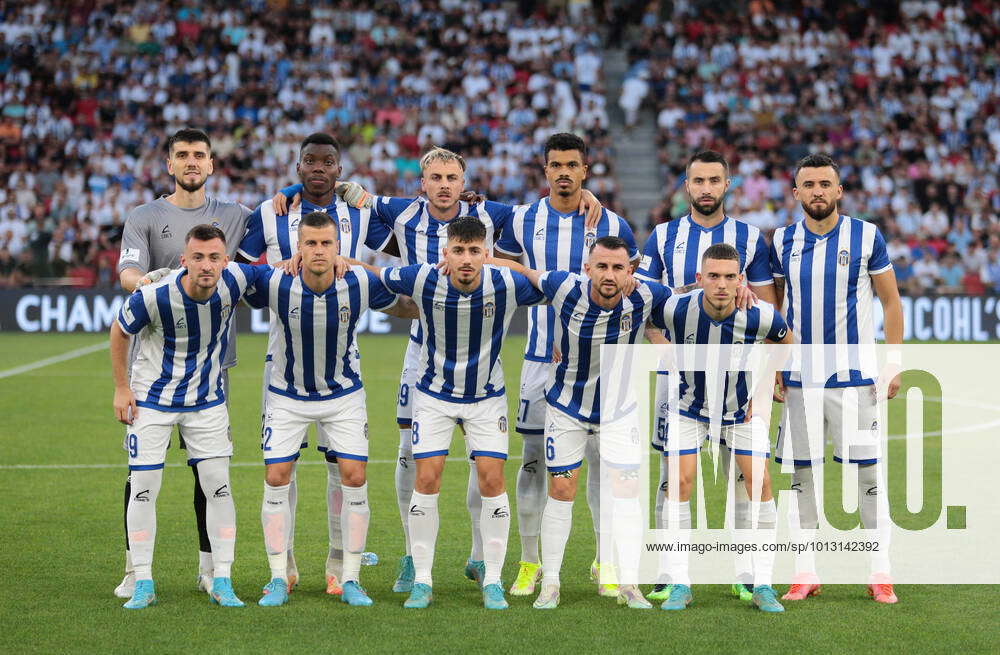 Kf Tirana team during the first round of UEFA Champions League