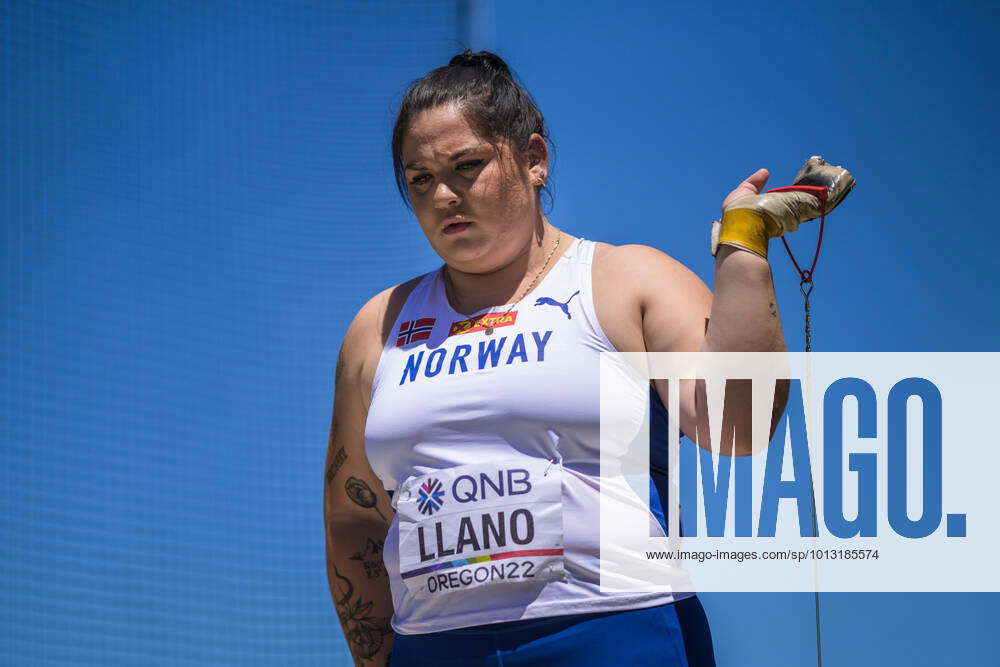 220715 Beatrice Nedberge Llano of Norway competes in womens hammer