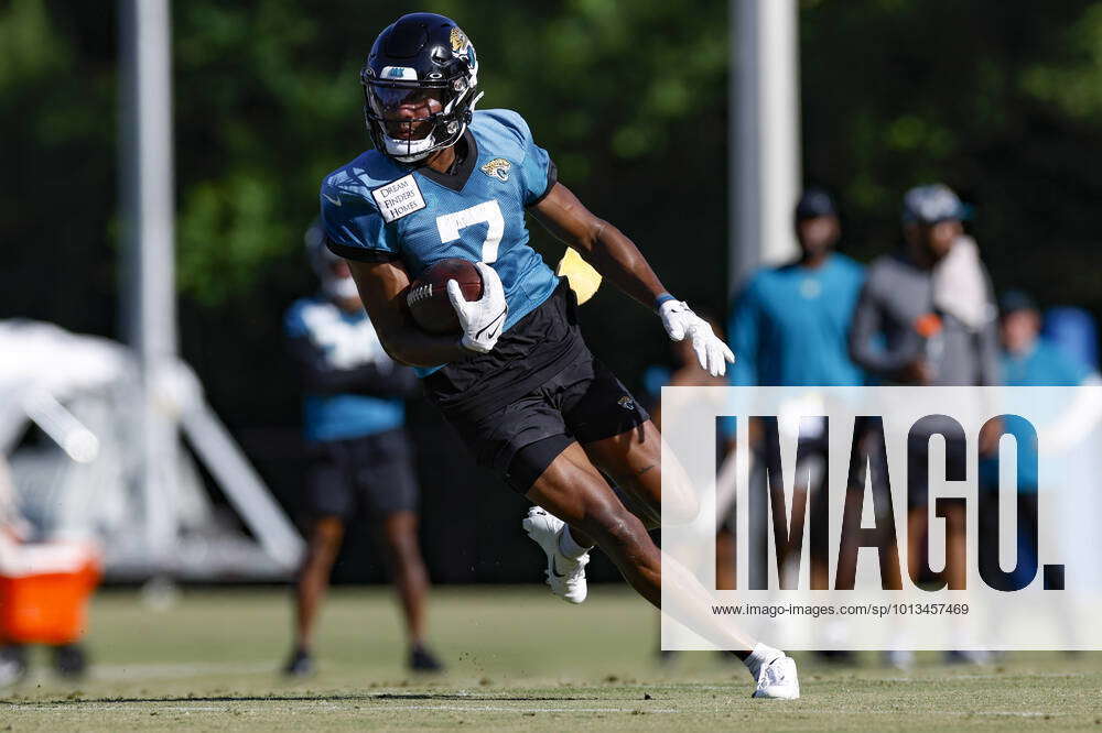 Jacksonville Jaguars wide receiver Zay Jones (7) in action during