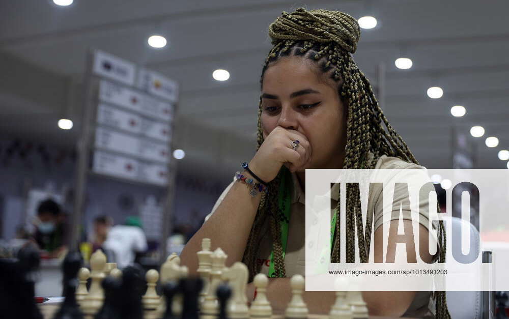 Chennai, Tamil Nadu, India. 29th July, 2022. A chess player gestures prior  the next move during the first round of the 44th Chess Olympiad in Chennai.  The total number of participants is