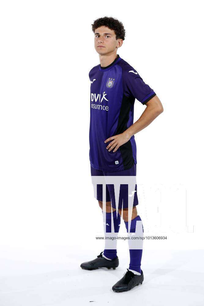 NEERPEDE, BELGIUM - AUGUST 04 : Theo Leoni during the photoshoot of Rsc  Anderlecht Futures on
