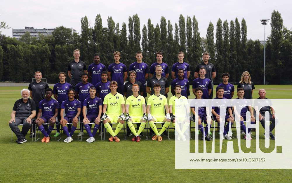 NEERPEDE, BELGIUM - AUGUST 04 : Enock Agyei during the photoshoot of Rsc  Anderlecht Futures on