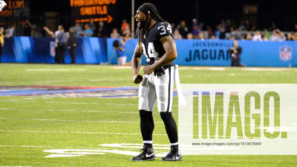 Canton, OH, USA. 4th Aug, 2022. Brandon Bolden #34 during the Jacksonville  Jaguars vs Las Vegas Raiders Hall of Fame Game in Canton, OH. Jason  Pohuski/CSM/Alamy Live News Stock Photo - Alamy