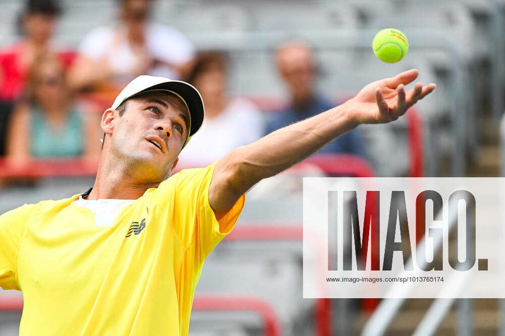 MONTREAL, QC AUGUST 10 Tommy Paul (USA) serves the ball during