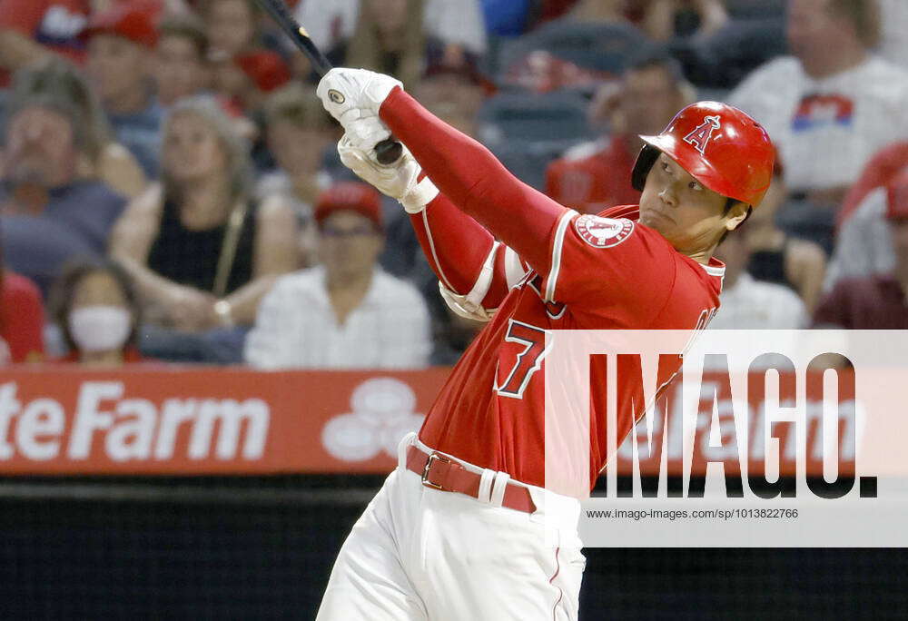 Baseball Twins vs. Angels Shohei Ohtani of the Los Angeles Angels hits