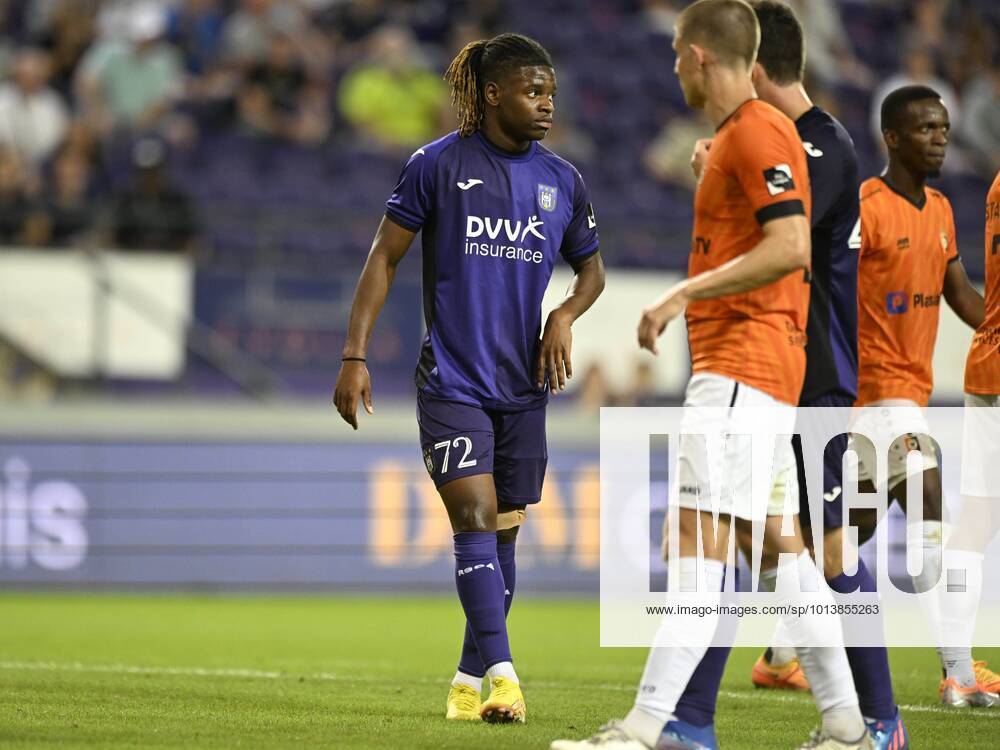 NEERPEDE, BELGIUM - AUGUST 04 : Enock Agyei during the photoshoot of Rsc  Anderlecht Futures on