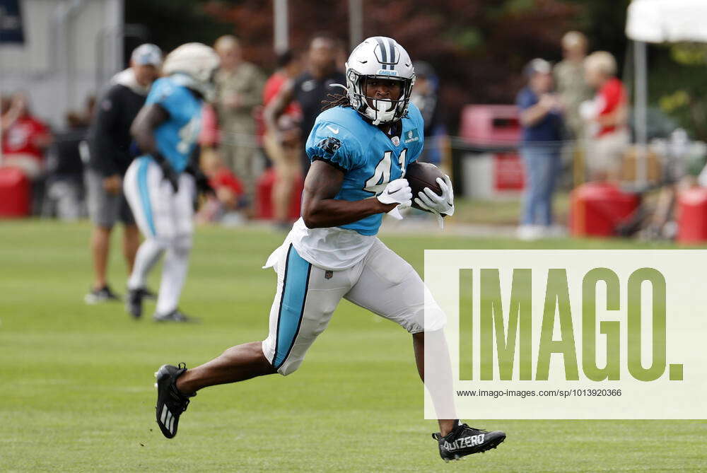 Carolina Panthers running back Spencer Brown (41) warms up before