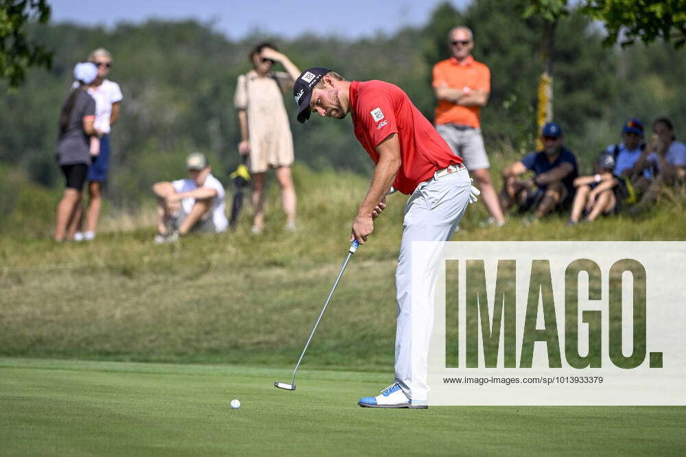 Czech Simon Zach in action during the Czech Masters golf tournament of