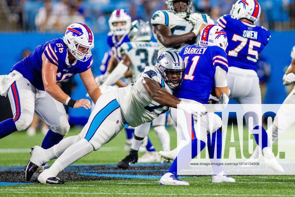 Carolina Panthers defensive tackle Marquan McCall (78) warms up before the  start of an NFL football