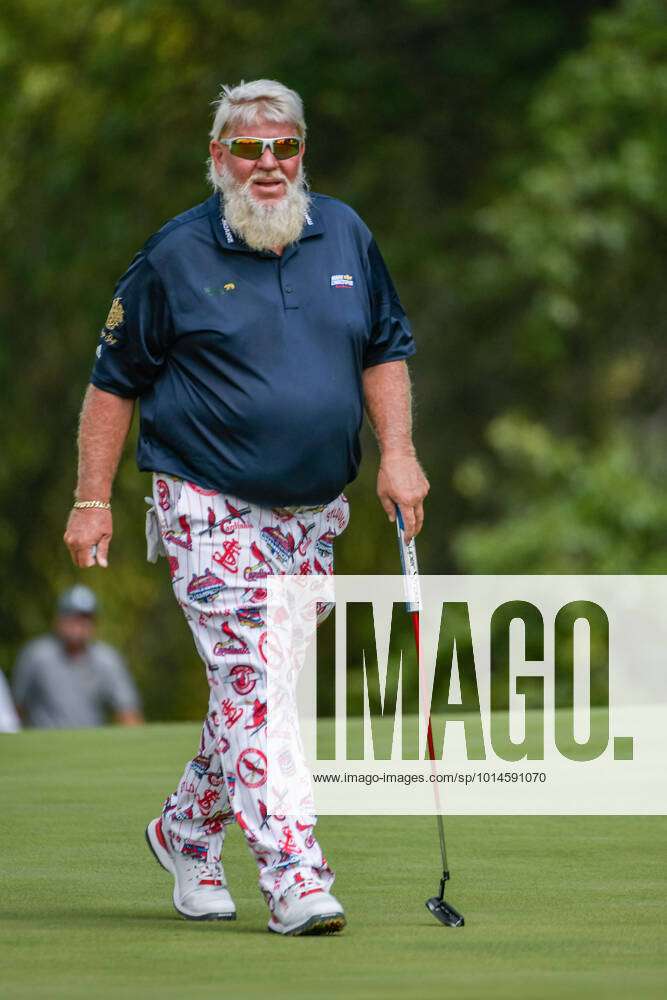 September 10, 2022: Golfer John Daly honor the host city by wearing his St.  Louis Cardinals