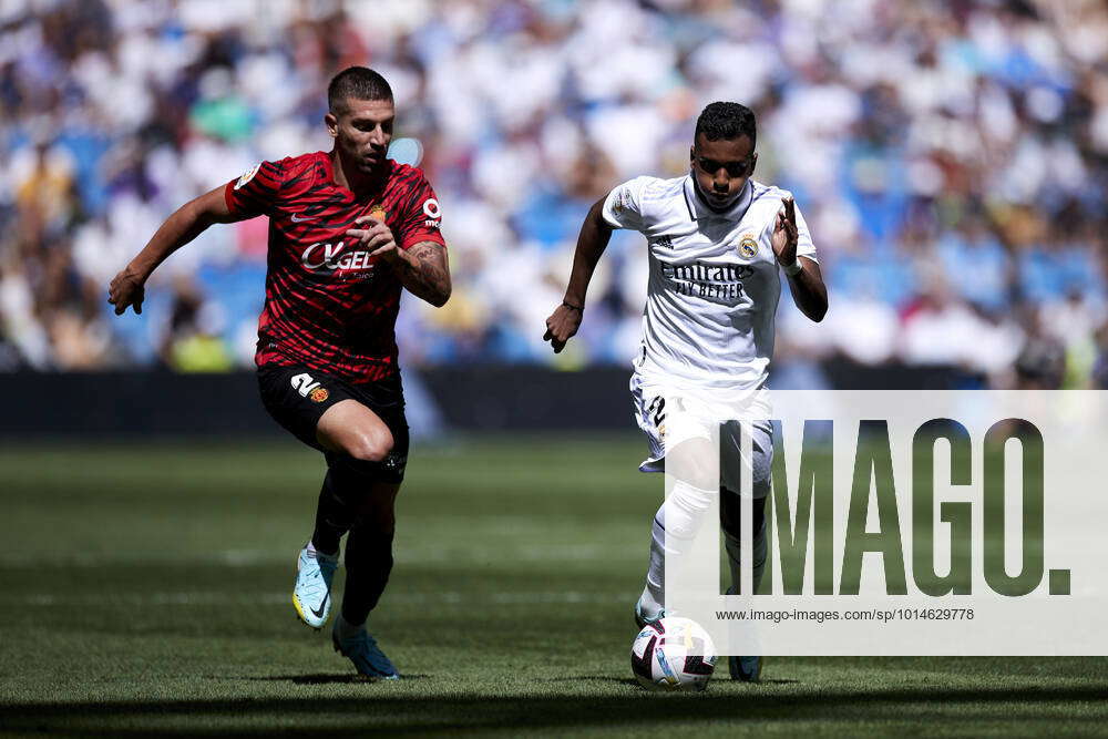 ESP Real Madrid CF v RCD Mallorca La Liga Santander Rodrygo Goes of Real Madrid CF competes for t