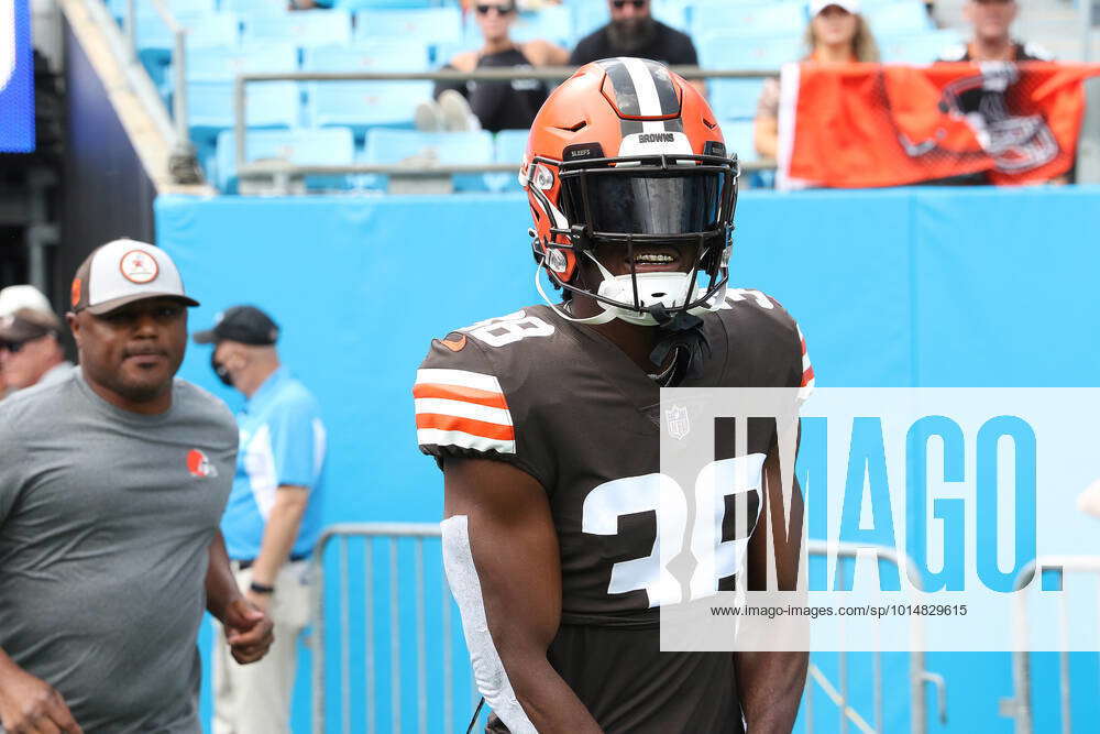 CHARLOTTE, NC - SEPTEMBER 11: Cleveland Browns corner back A.J. Green (38)  during an NFL, American