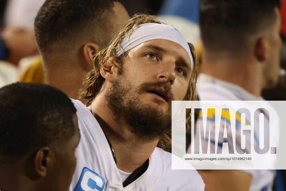 Los Angeles Chargers linebacker Joey Bosa (97) rushes the quarterback  during an NFL football game against the Kansas City Chiefs, Thursday, Sept.  15, 2022 in Kansas City, Mo. (AP Photo/Reed Hoffmann Stock