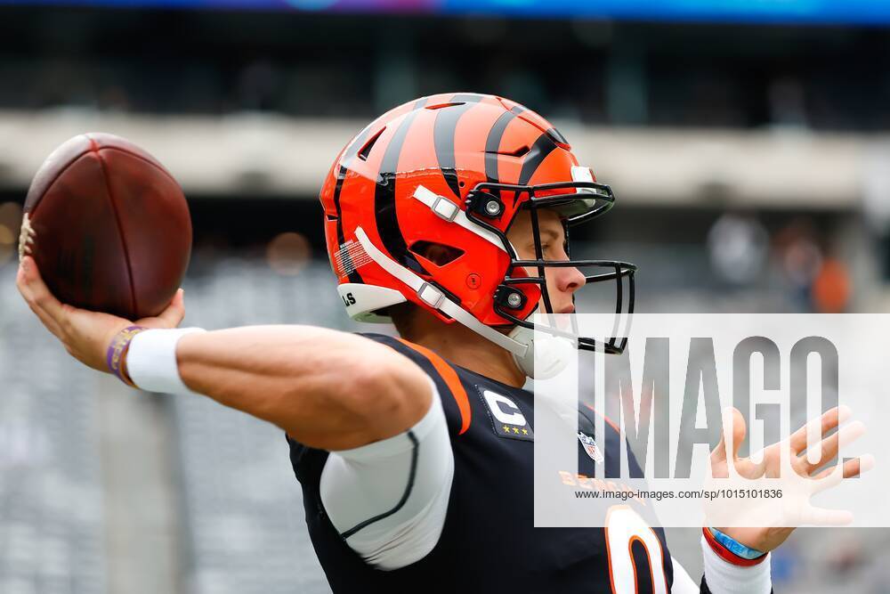 East Rutherford, New Jersey, USA. 31st Oct, 2021. Cincinnati Bengals  quarterback JOE BURROW (9) is seen at MetLife Stadium in East Rutherford  New Jersey New York comes from behind to defeat Cincinnati