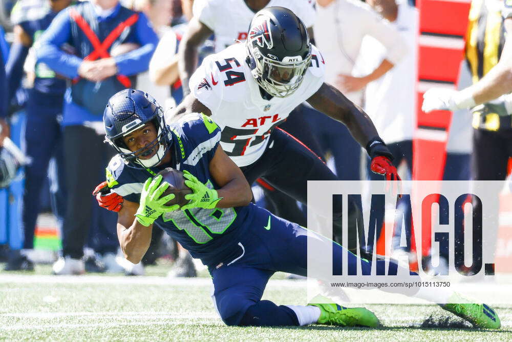 Atlanta Falcons linebacker Rashaan Evans is pictured during an NFL football  game against the Seattle Seahawks, Sunday, Sept. 25, 2022, in Seattle. The  Falcons won 27-23. (AP Photo/Stephen Brashear Stock Photo - Alamy