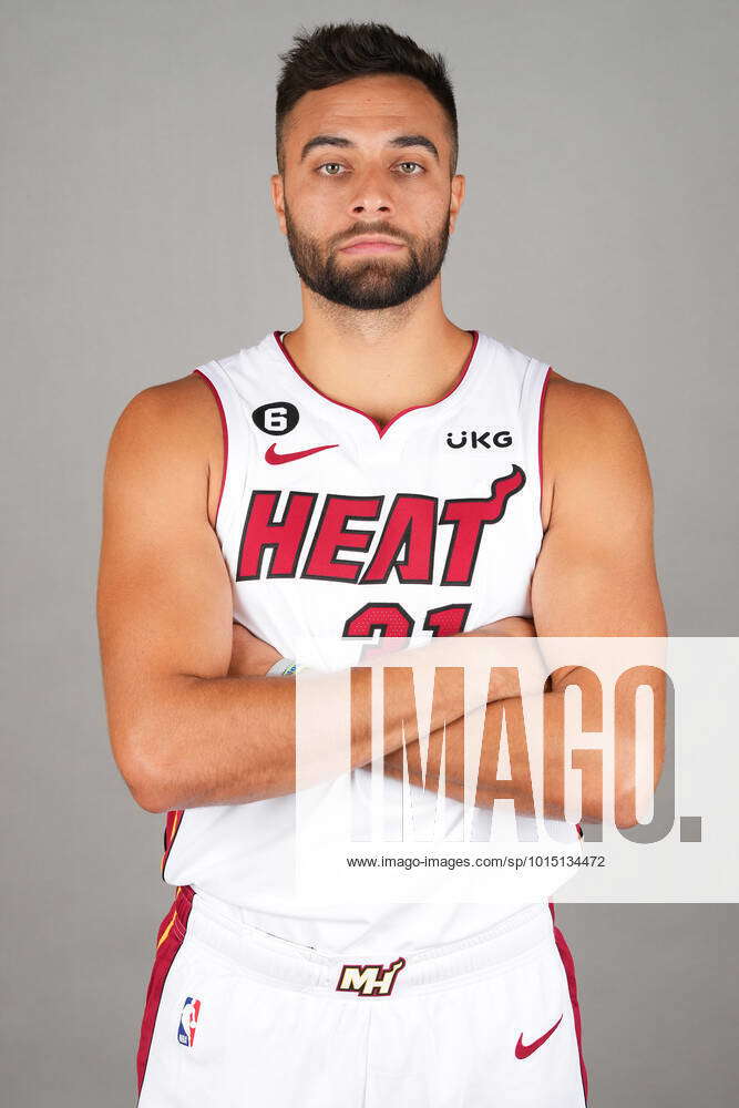 Sep Miami Fl Usa Miami Heat Guard Max Strus Poses For