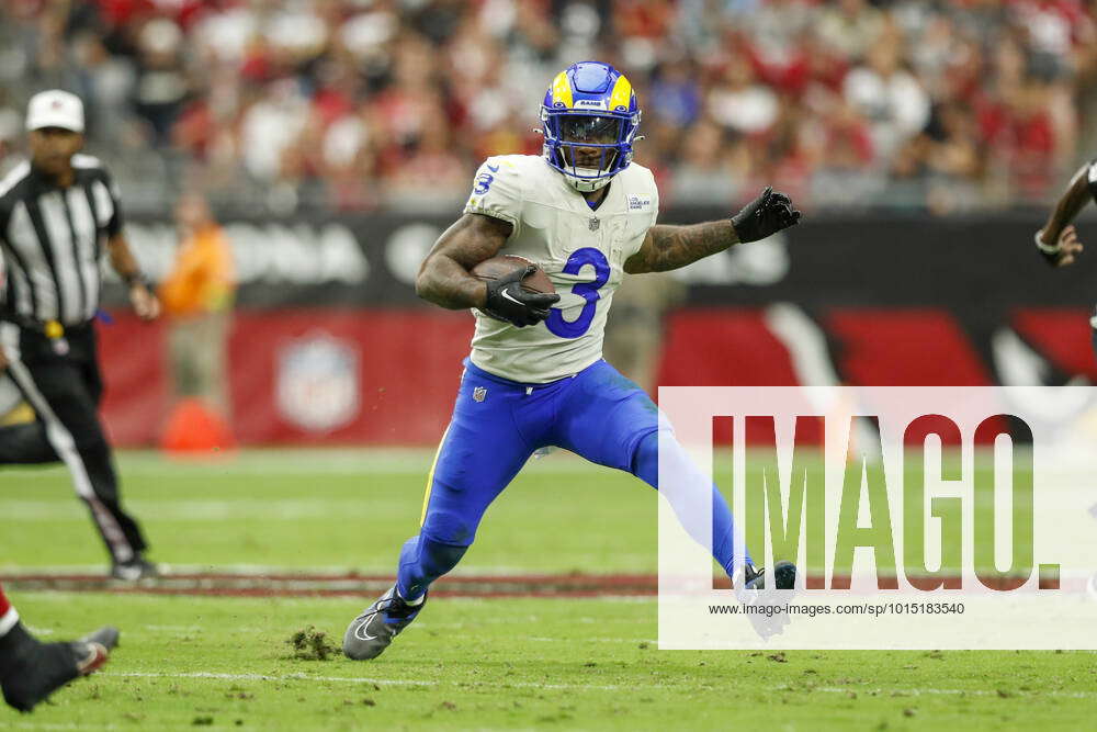 PHOENIX, AZ - SEPTEMBER 25: Los Angeles Rams Running Back Cam Akers (3 ...