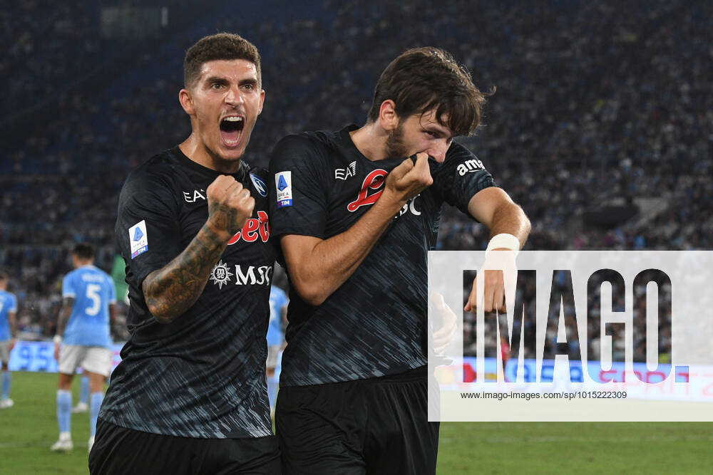 IPP20220903 Football soccer Serie A, Lazio Rom SSC Neapel, Khvicha Kvaratskhelia esulta dopo IPP20220903 Football soccer Serie A, Lazio Rom SSC Neapel, Khvicha Kvaratskhelia esulta dopo
