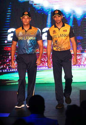 Sri Lanka Kit Jersey ICC T20 World Cup 2022 Models wearing the Sri Lanka  cricket team