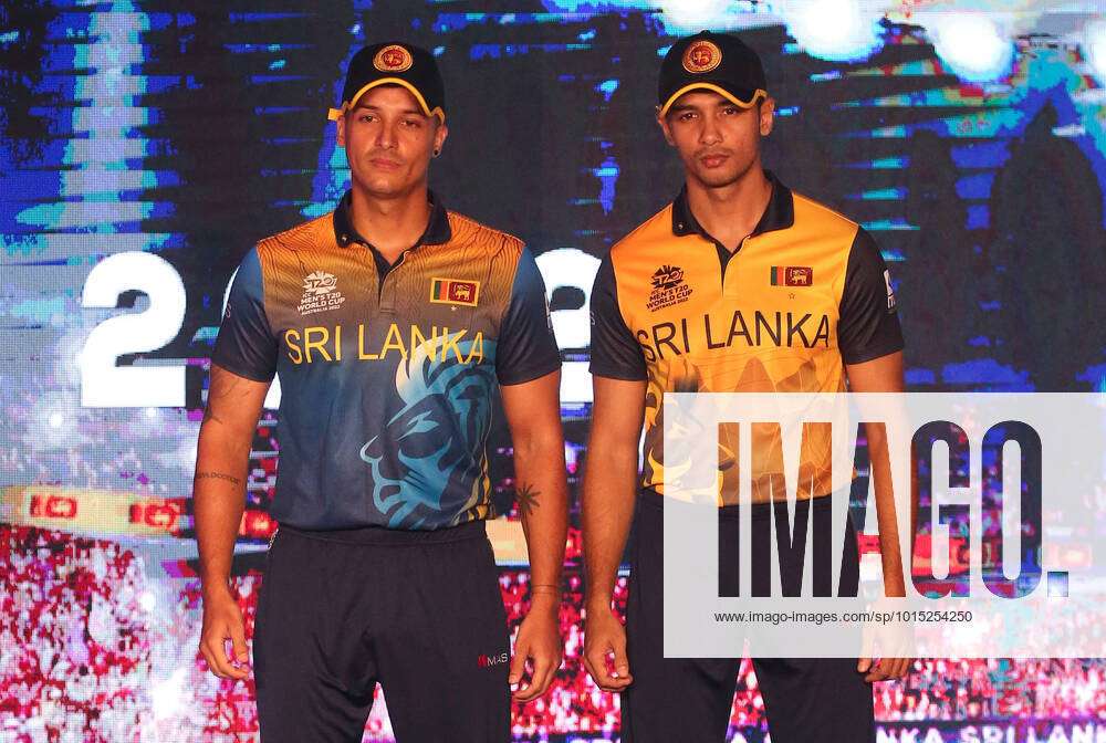 Sri Lanka Kit Jersey ICC T20 World Cup 2022 Models wearing the Sri Lanka  cricket teams