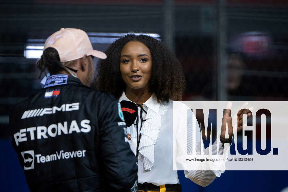 Naomi Schiff presenter, TV expert, racing driver interviews Lewis ...