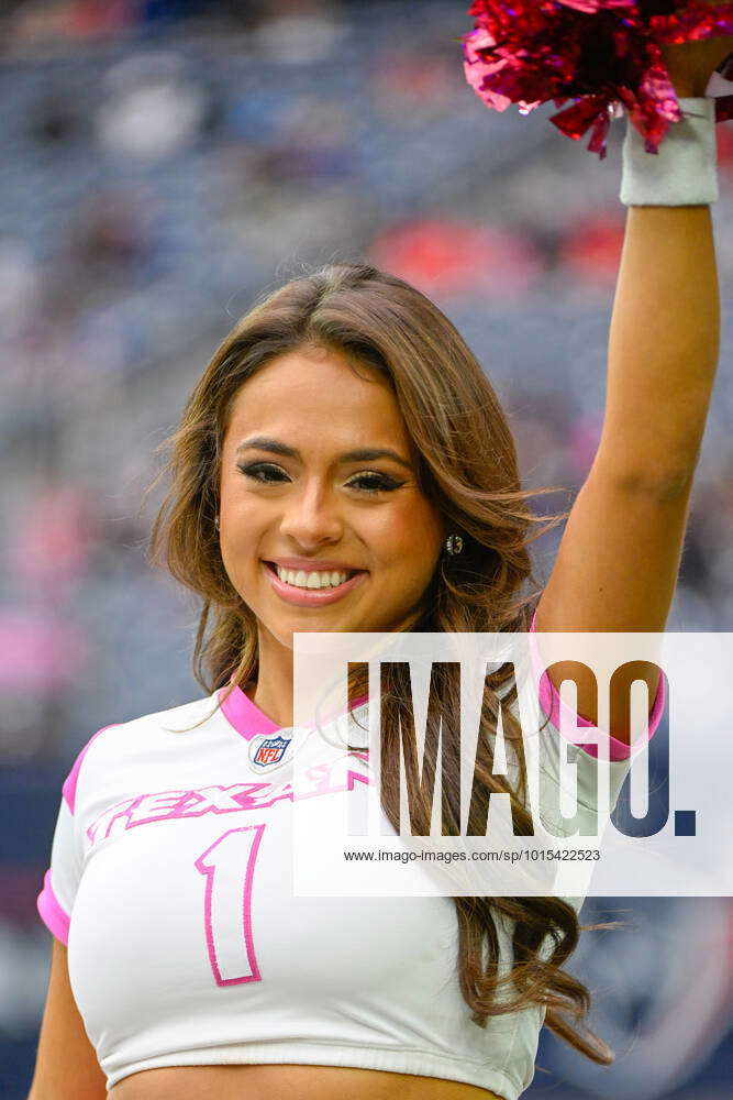 HOUSTON, TX - OCTOBER 02: Houston Texans Cheerleaders rev up the crowd  during the football game between the Los Angeles Chargers and Houston Texans  at NRG Stadium on October 2, 2022 in