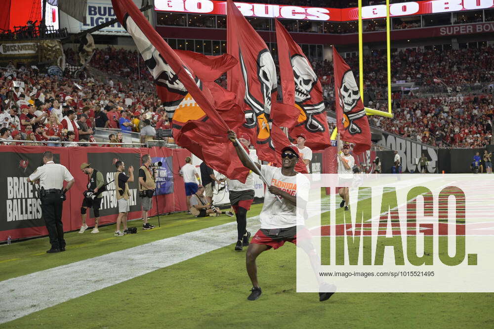 TAMPA, FL - OCTOBER 02: The Bucs Flag Runners Celebrate A Touchdown ...