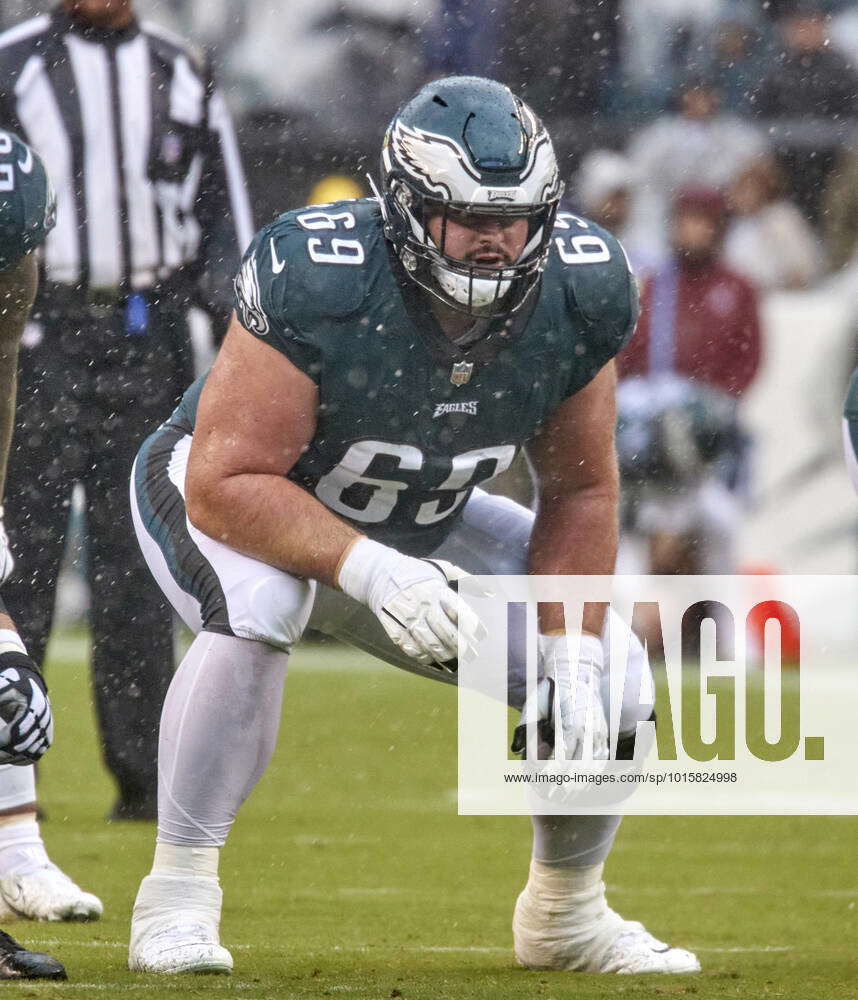 Philadelphia Eagles center Landon Dickerson (69) is introduced