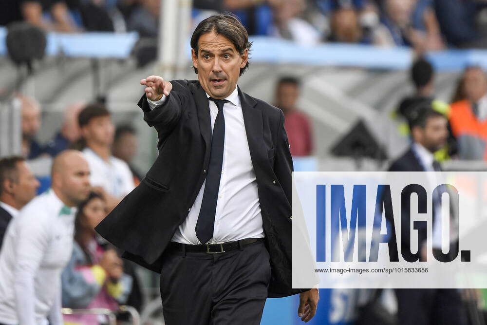 Simone Inzaghi Head Coach Of FC Internazionale Reacts During The Serie ...