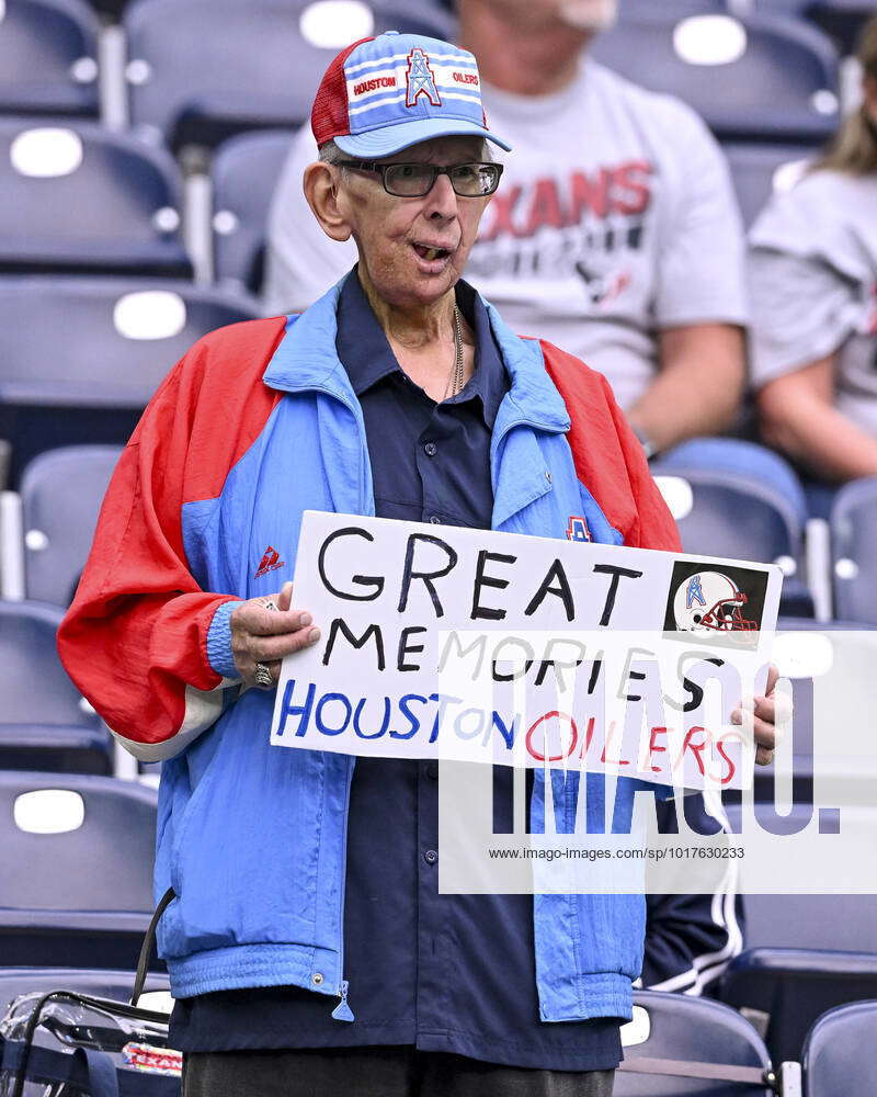 October 30, 2022, Houston, Texas, USA: A fan hold up a sign showing support  of the