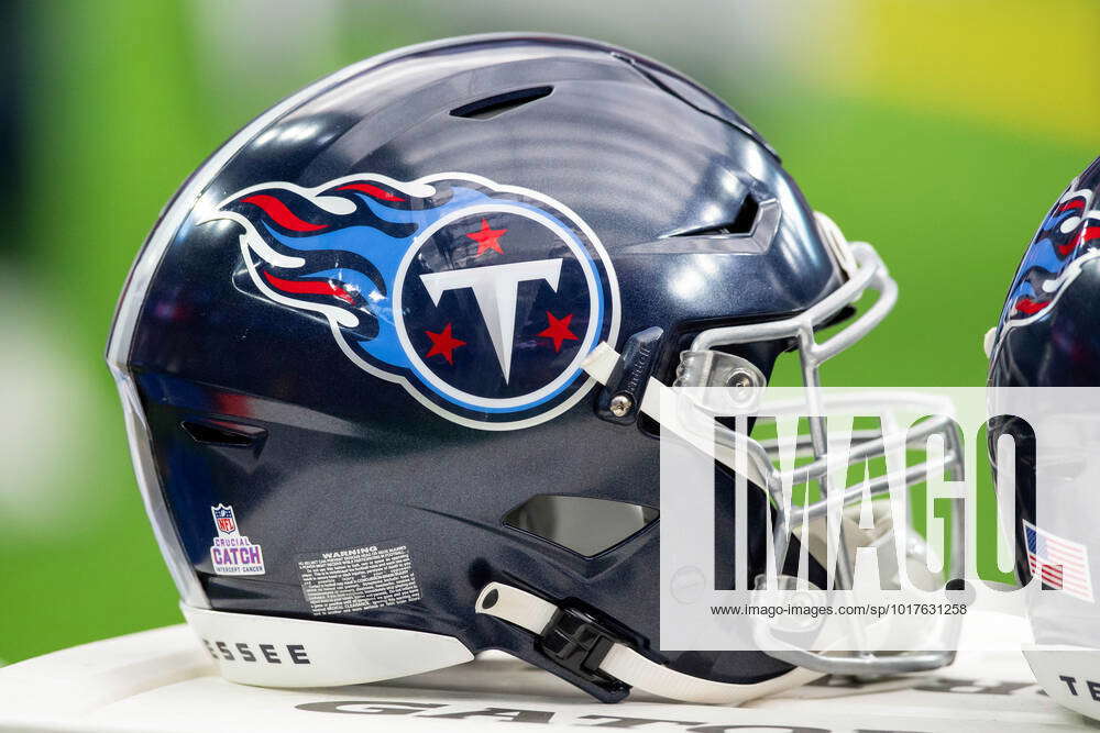 October 30, 2022: A Tennessee Titans helmet sits on the sideline