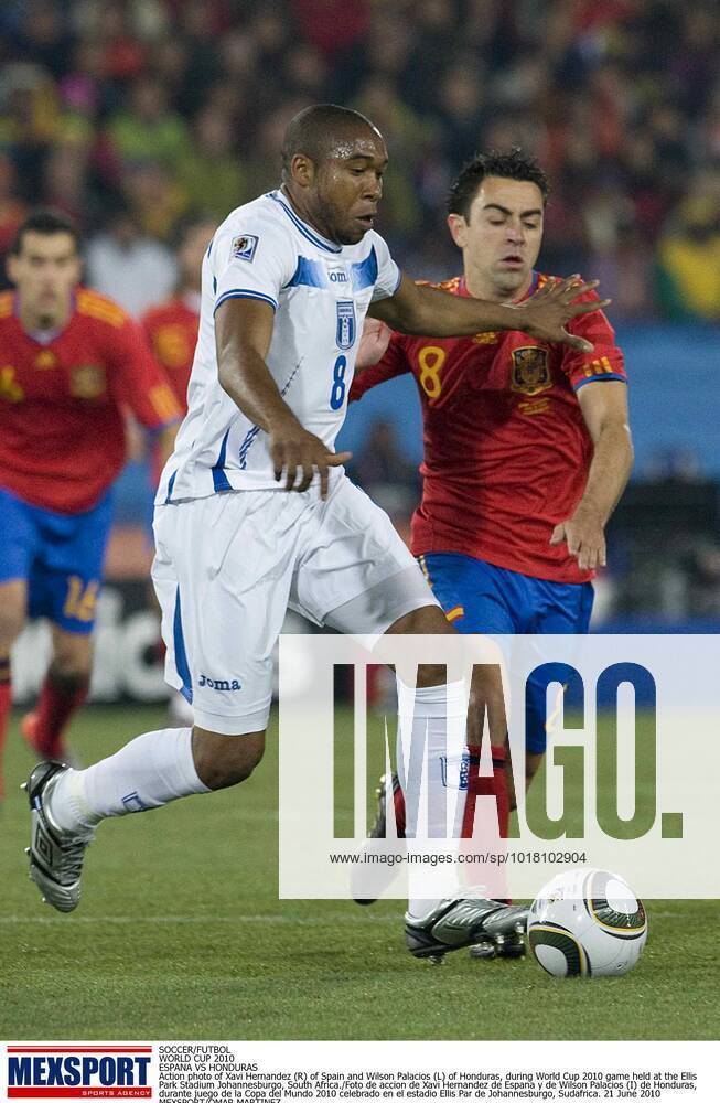 Xavi Hernandez of Spain in action during the 2010 FIFA World Cup