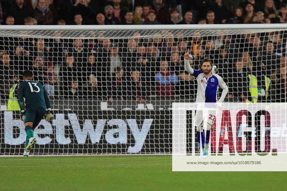 West Ham United V Blackburn Rovers EFL Cup 09 11 2022. Blackburn Rovers ...