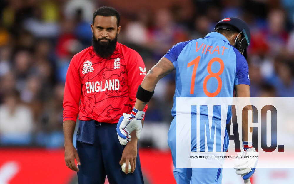 CRICKET T20 WORLD CUP INDIA ENGLAND, Adil Rashid of England stares at