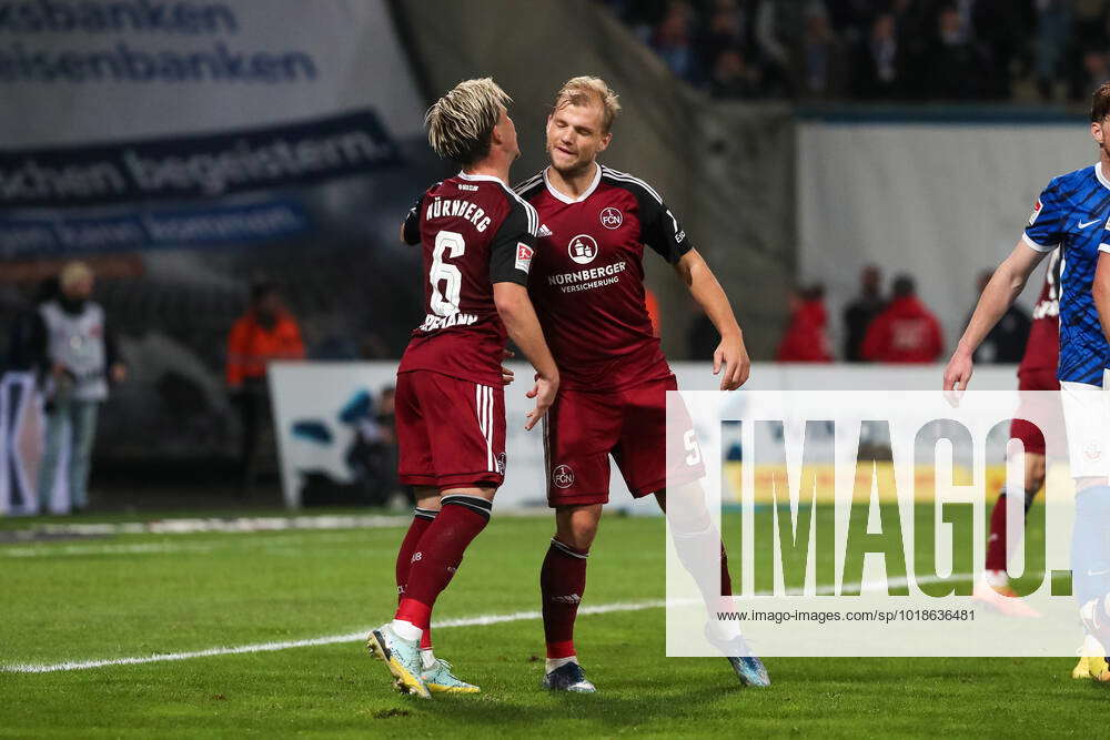 left Lino Tempelmann FCN with Johannes Geis FCN GER, FC Hansa Rostock vs 1 FC Nürnberg, Football left Lino Tempelmann FCN with Johannes Geis FCN GER, FC Hansa Rostock vs 1 FC Nürnberg, Football