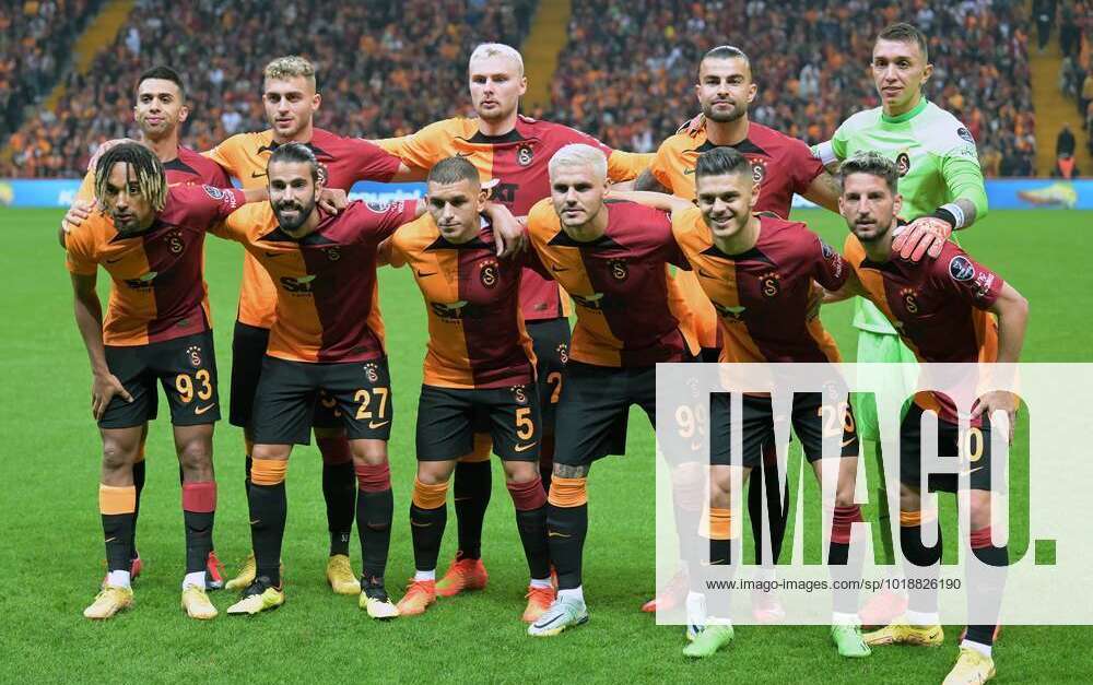 ISTANBUL back lr Emre Tasdemir of Galatasaray AS,Baris Alper Yilmaz of  Galatasaray AS, Victor