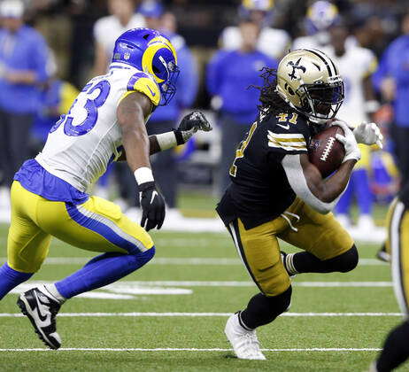 Los Angeles Rams linebacker Ernest Jones (53) during an NFL