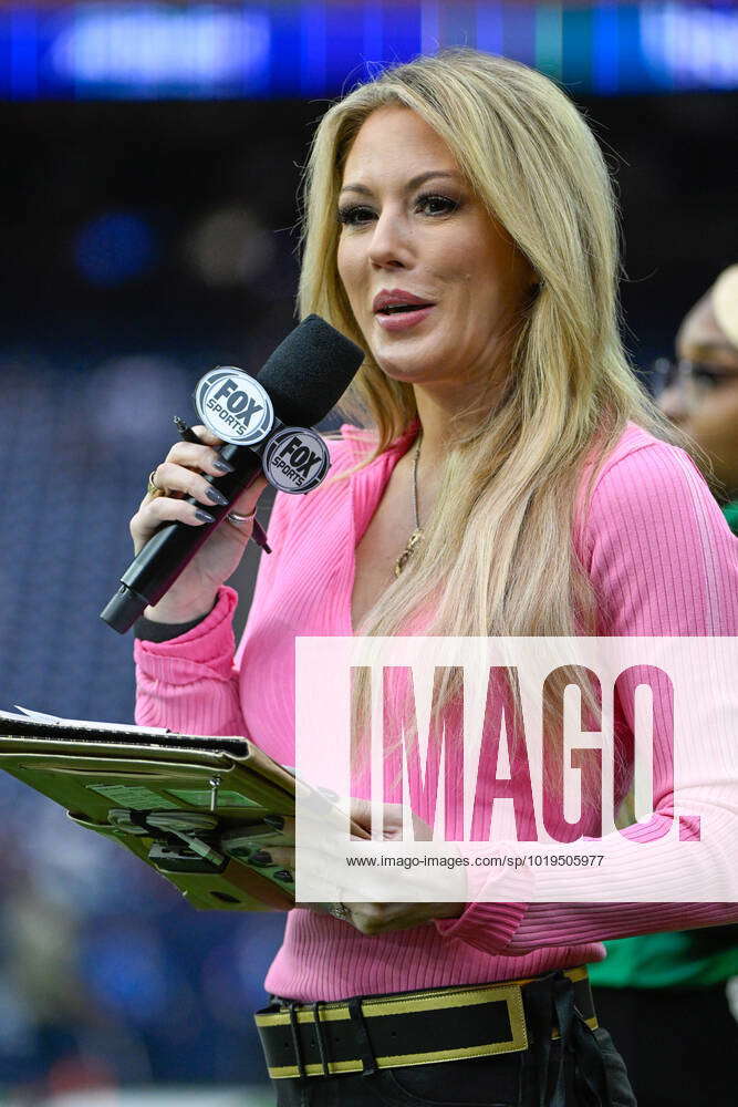 Fox Sports' Jennifer Hale reports from the sideline before an NFL football  game between the Houston Texans and the Seattle Seahawks, Sunday, Dec. 12,  2021, in Houston. (AP Photo/Justin Rex Stock Photo 