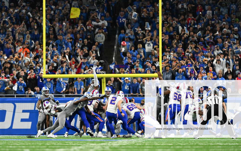 Buffalo Bills place kicker Tyler Bass (2) during the first half of an NFL  football game against the Detroit Lions, Thursday, Nov. 24, 2022, in  Detroit. (AP Photo/Duane Burleson Stock Photo - Alamy