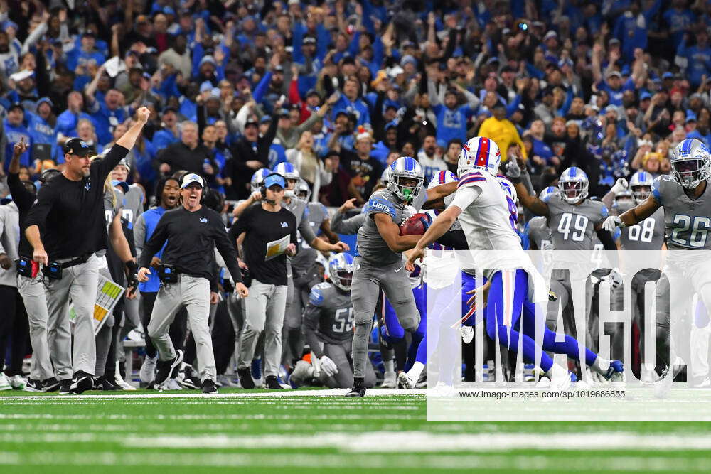 DETROIT, MI - NOVEMBER 24: Fans cheer as the Detroit Lions team