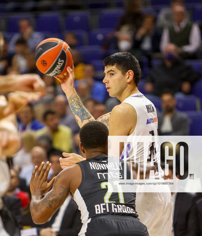 24th November 2022; Turkish Airlines Euroleague Basketball; Real Madrid vs Partizan BC; 24th Novembe 24th November 2022; Turkish Airlines Euroleague Basketball; Real Madrid vs Partizan BC; 24th Novembe