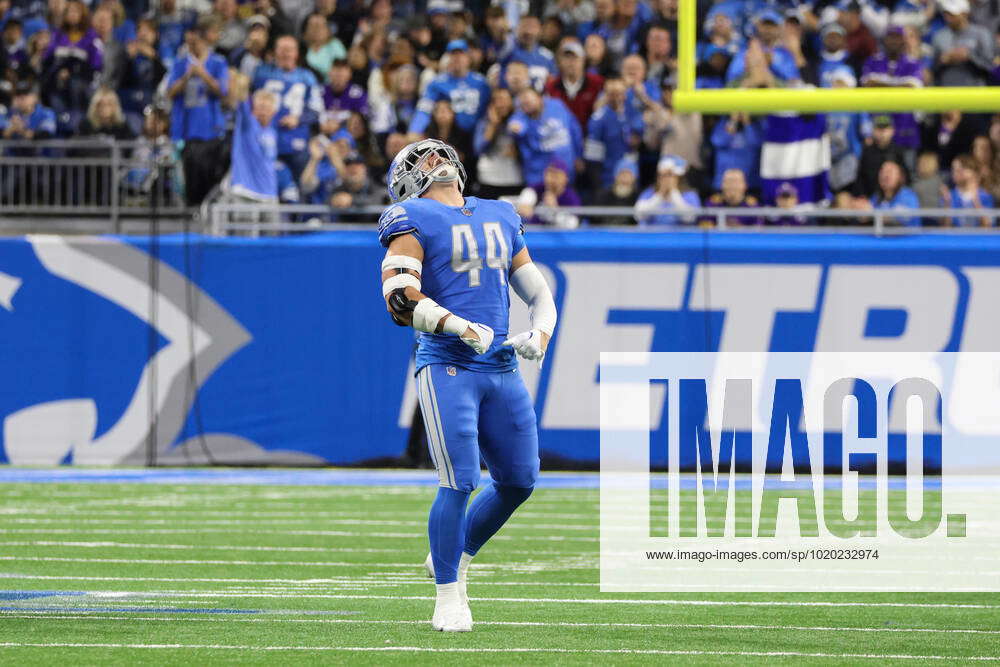 Detroit Lions linebacker Malcolm Rodriguez (44) during an NFL