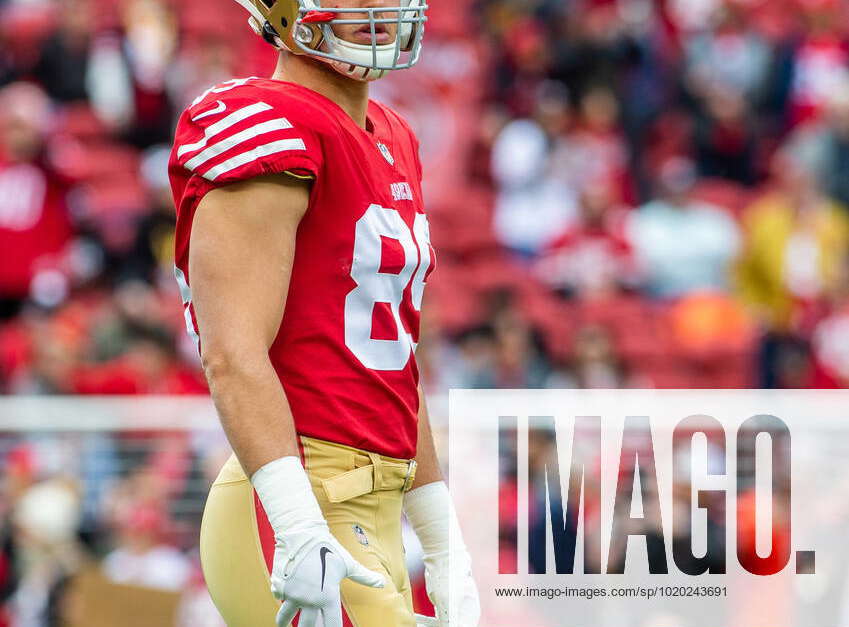 SANTA CLARA, CA - DECEMBER 11: San Francisco 49ers tight end Charlie  Woerner (89) during pregame warmups before an NFL game between the San  Francisco 49ers and Tampa Bay Buccaneers on December