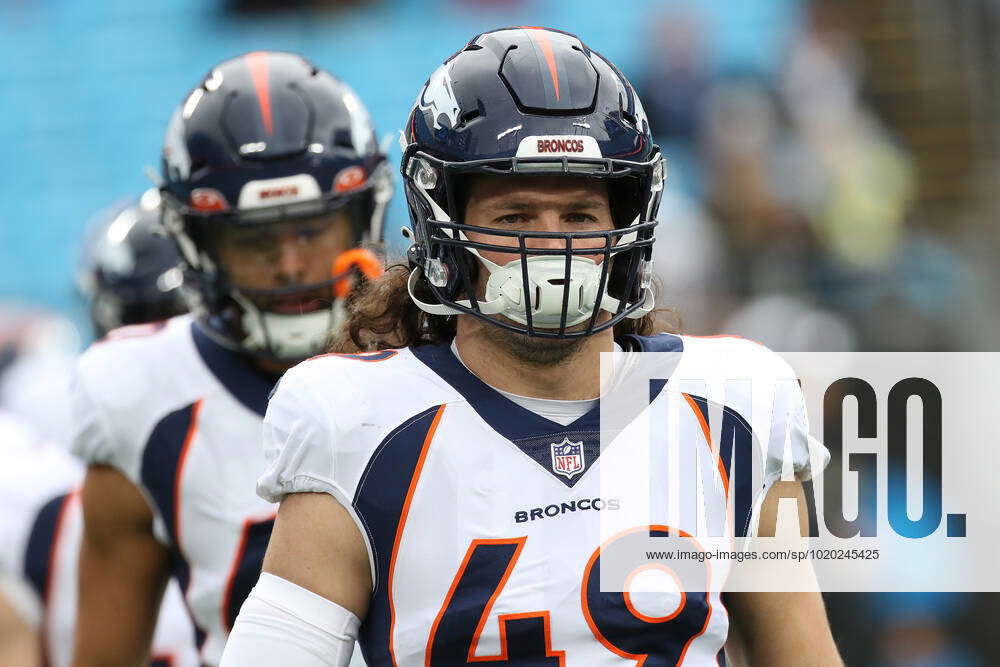 CHARLOTTE, NC - NOVEMBER 27: Denver Broncos inside linebacker Alex  Singleton (49) during an NFL, Ame