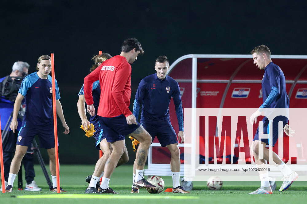 Croatian national team player Lovro Majer at the training of the