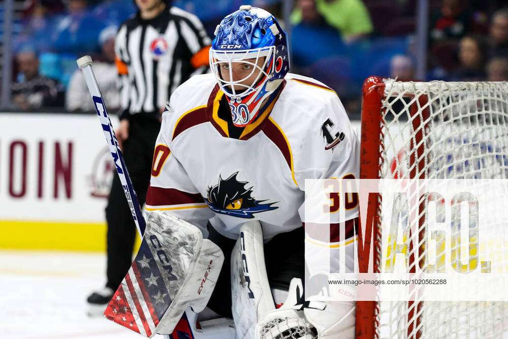 CLEVELAND, OH - MARCH 04: Cleveland Monsters goalie Pavel Cajan
